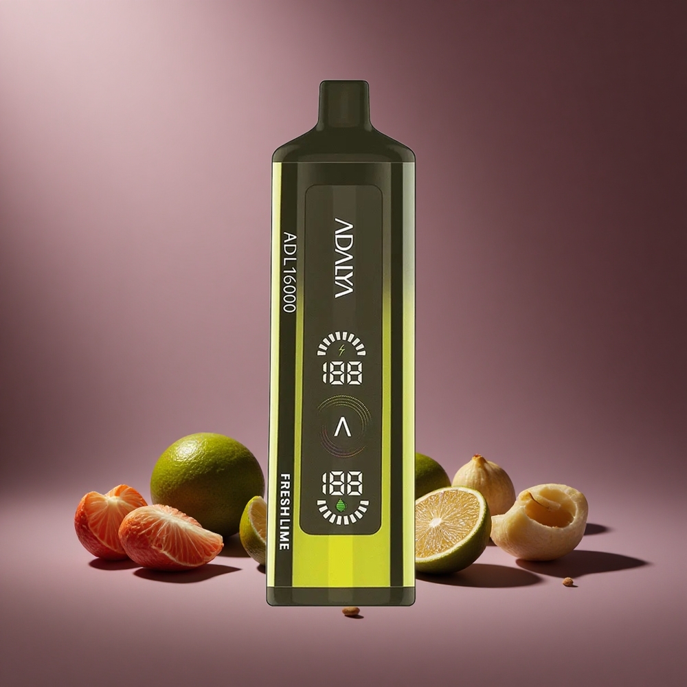 Frische Limette Adalya ADL 16000 PRO Puffs 16000 Puffs Österreich Großhandel Digital Bildschirm
