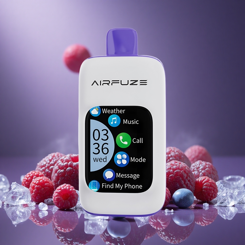 Blauer Himbeer-Eis AirFuze Smart 30000 Puffs Österreich Großhandel 2.01" TFT Touchscreen