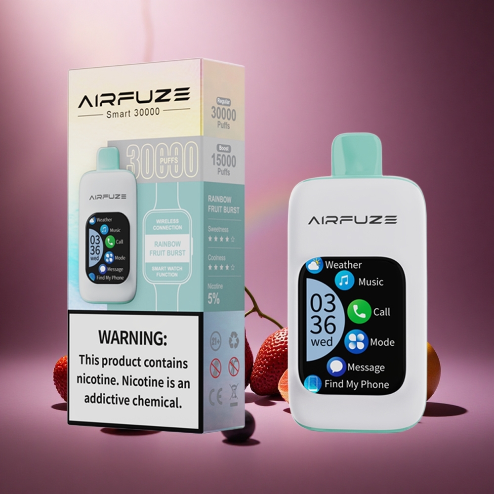 Regenbogen-Frucht-Explosion AirFuze Smart 30000 Puffs Österreich Großhandel 2,01\" Touchscreen 5% Nikotin