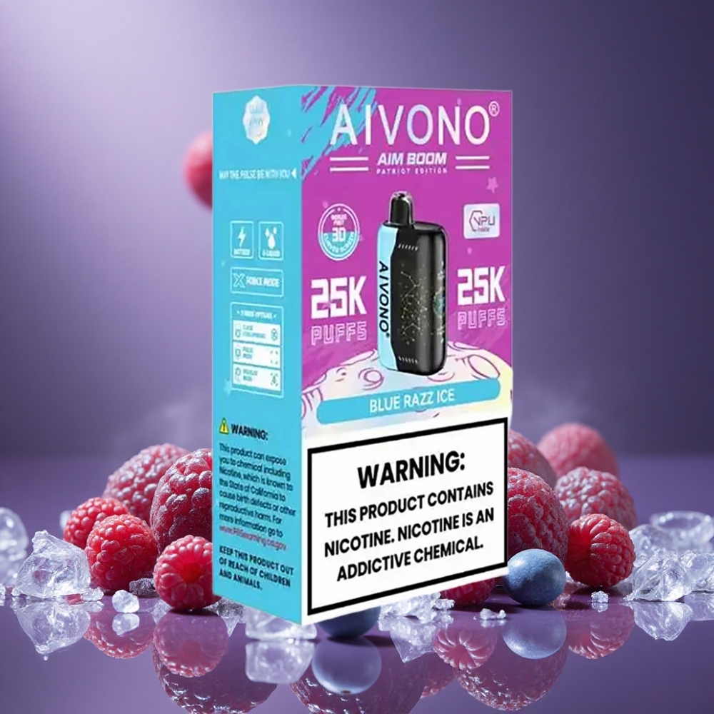 Blau-Rahm-Eis Aivono AIM BOOM 25000 Puffs Österreich Großhandel 28ml E-Liquid 650mAh
