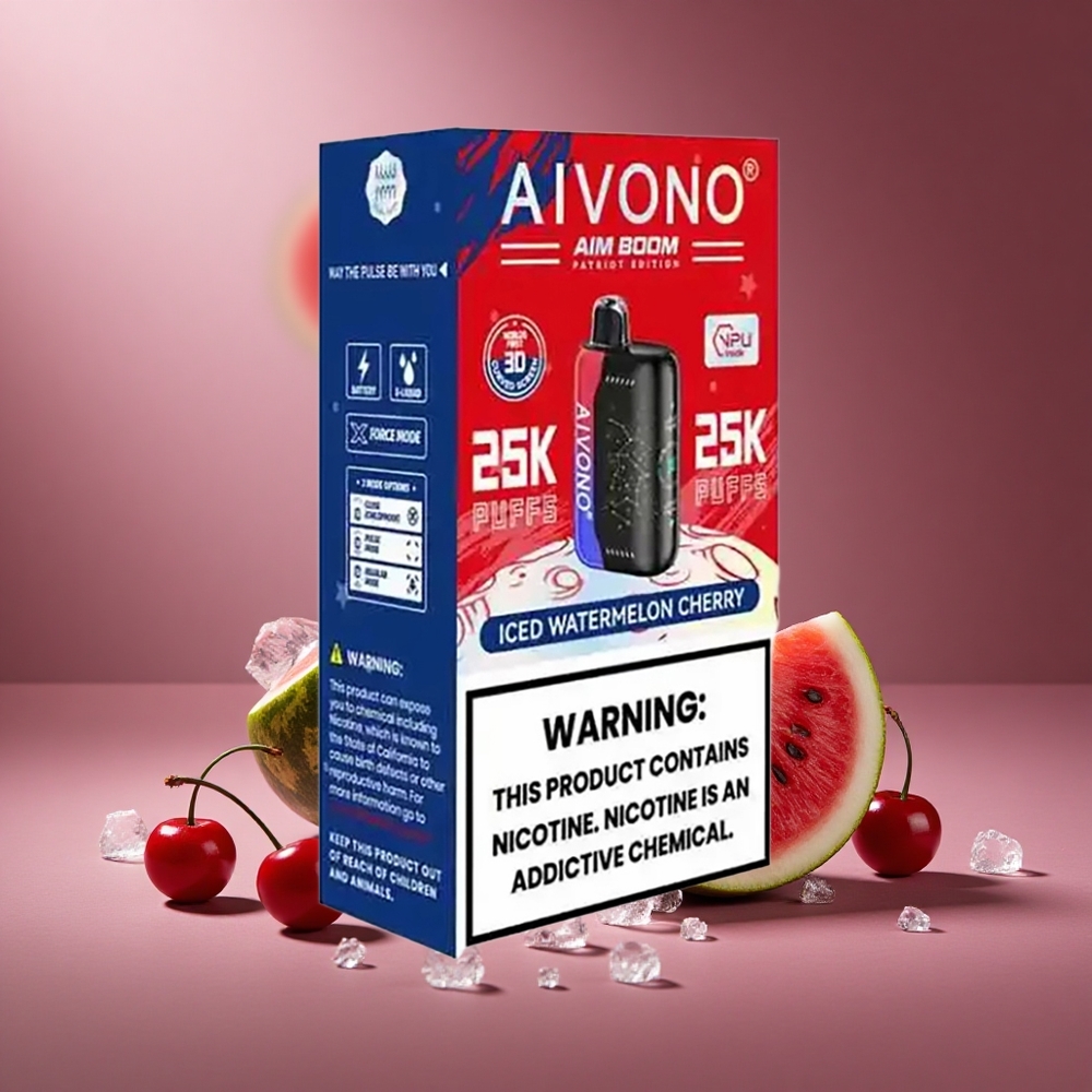 Eisige Wassermelone-Kirsche Aivono AIM BOOM 25000 Puffs Österreich Großhandel 28ml E-Liquid