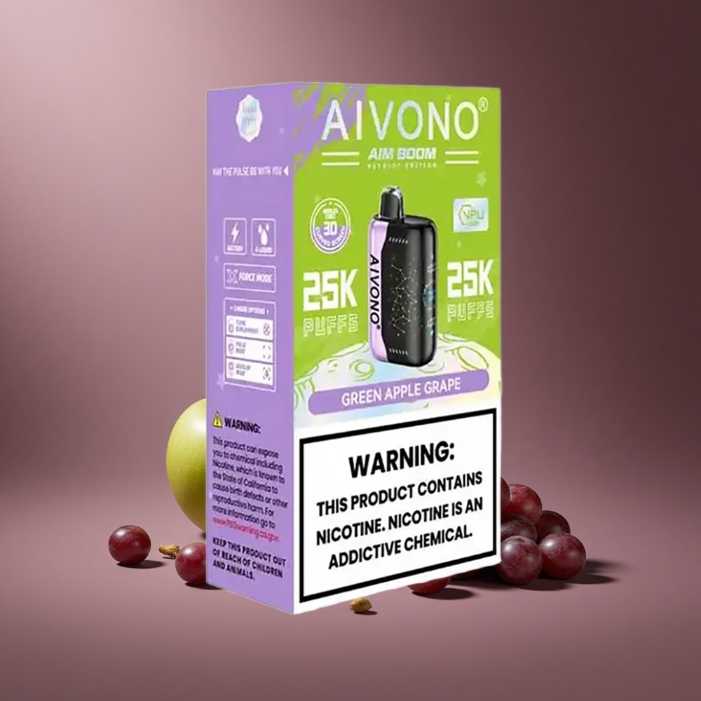 Grüner Apfel Traube Aivono AIM BOOM 25000 Puffs Österreich Großhandel 28ml E-Liquid 650mAh