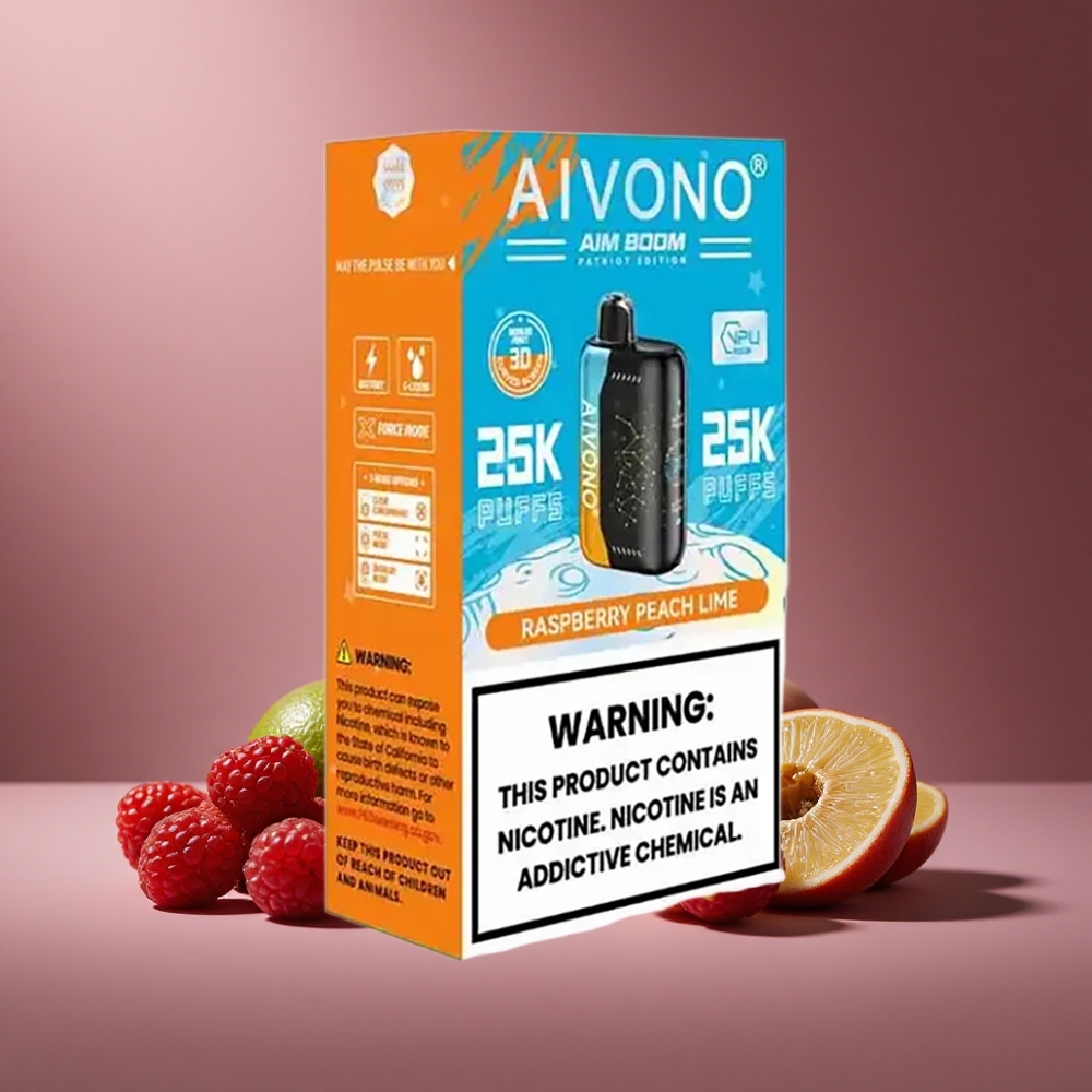 Himbeere Pfirsich Limette Aivono AIM BOOM 25000 Puffs 28ml E-Liquid Österreich Großhandel