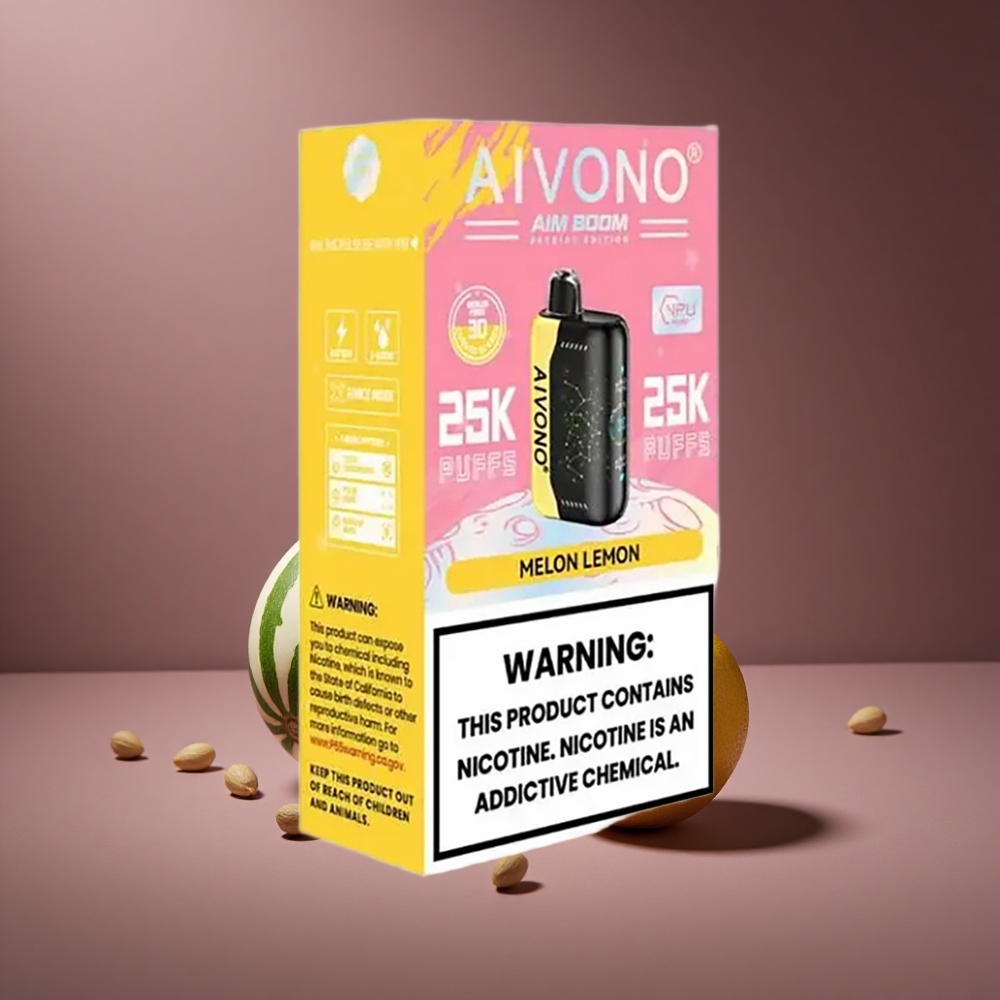Melone Zitrone Aivono AIM BOOM 25000 Puffs Österreich Großhandel 28ml E-Liquid 650mAh
