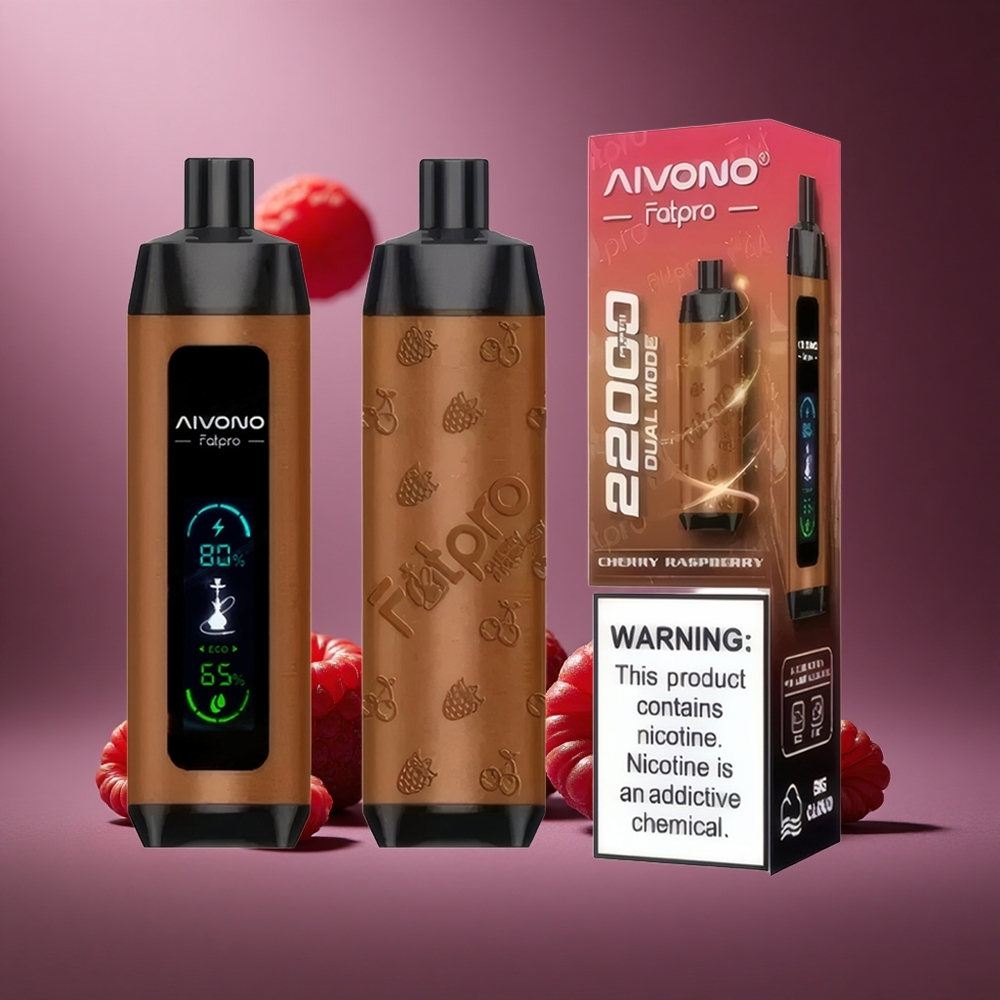 Kirsch-Himbeer Aivono AIM FATPRO 22000 Puffs Österreich Großhandel 28ml E-Liquid 0,6 Ohm Mesh Coil
