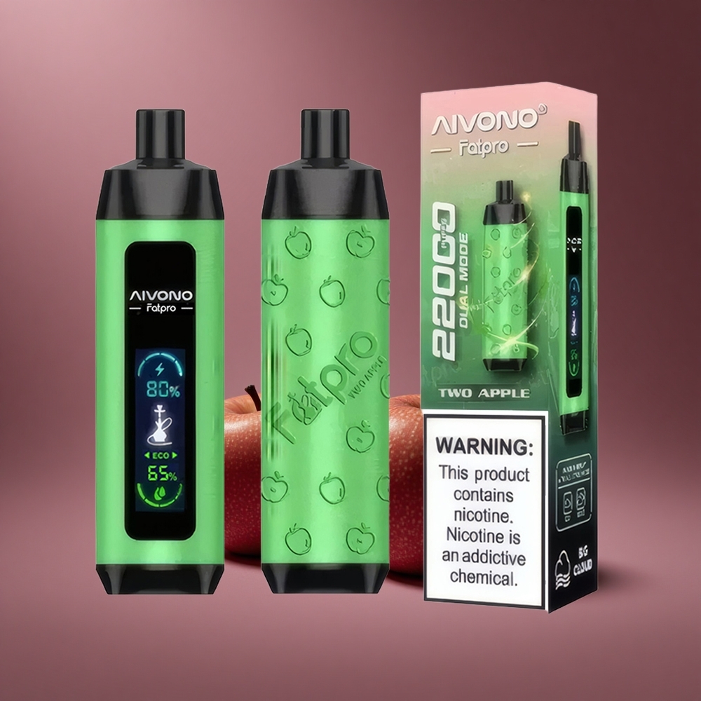Zwei Apfel Aivono AIM FATPRO 22000 Puffs Österreich Großhandel 28ml E-Liquid 0,6 Ohm Mesh Coil