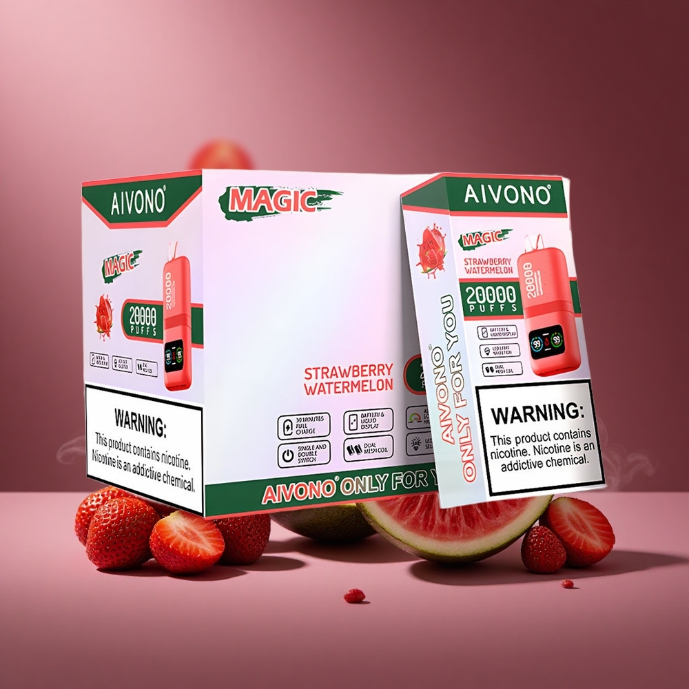 Erdbeer-Wassermelone Aivono AIM MAGIC 20000 Puffs Österreich Großhandel Dual Mesh Coils Typ-C