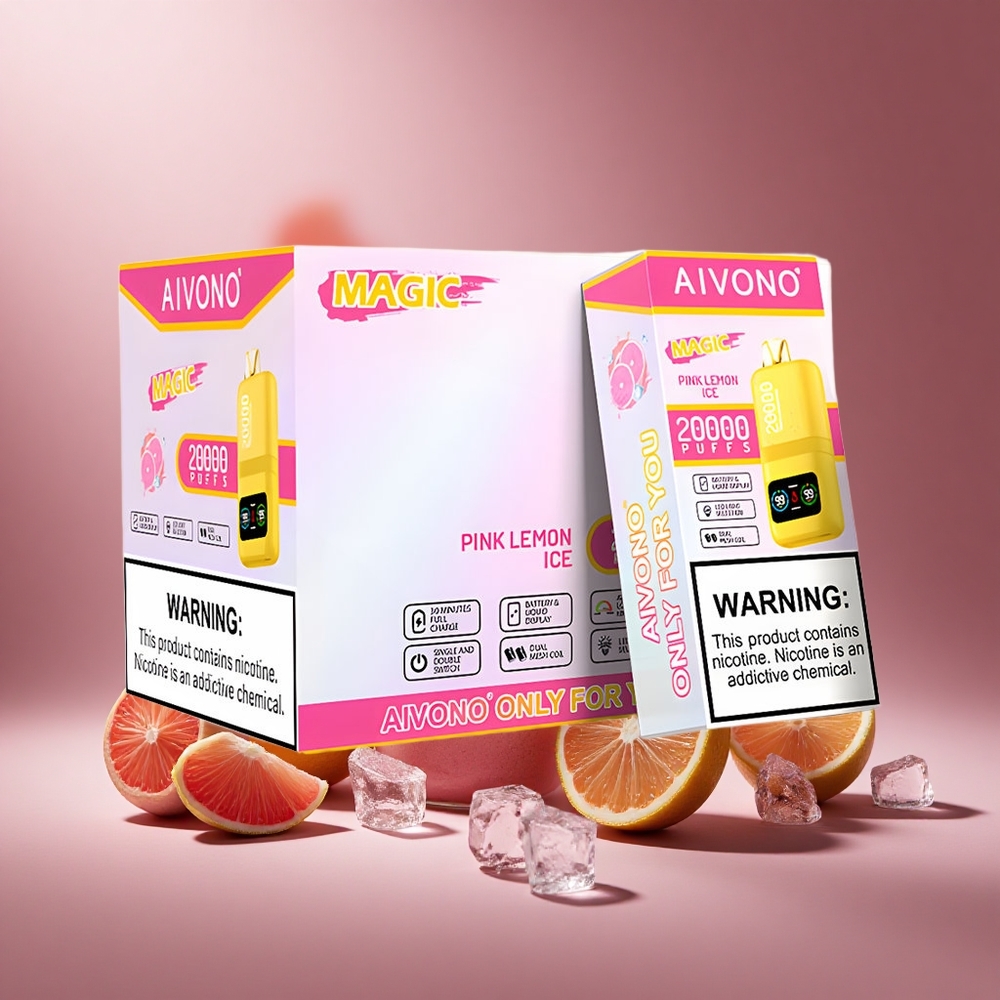 Pink Zitrone Eis Aivono AIM MAGIC 20000 Puffs Österreich Großhandel Dual Mesh Coils LCD