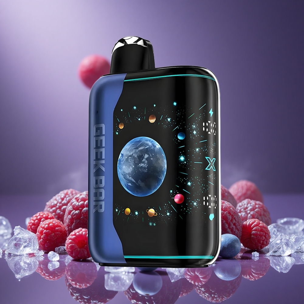 Blaue Himbeere Eis GEEK BAR Platinum Edition 25000 Züge Österreich Großhandel Dual Mesh Coil