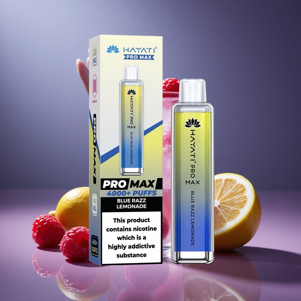 Blaue Himbeere-Zitronenlimonade Hayati Pro Max 4000 Züge Österreich Großhandel Dual 1.1 Ohm Mesh Coil
