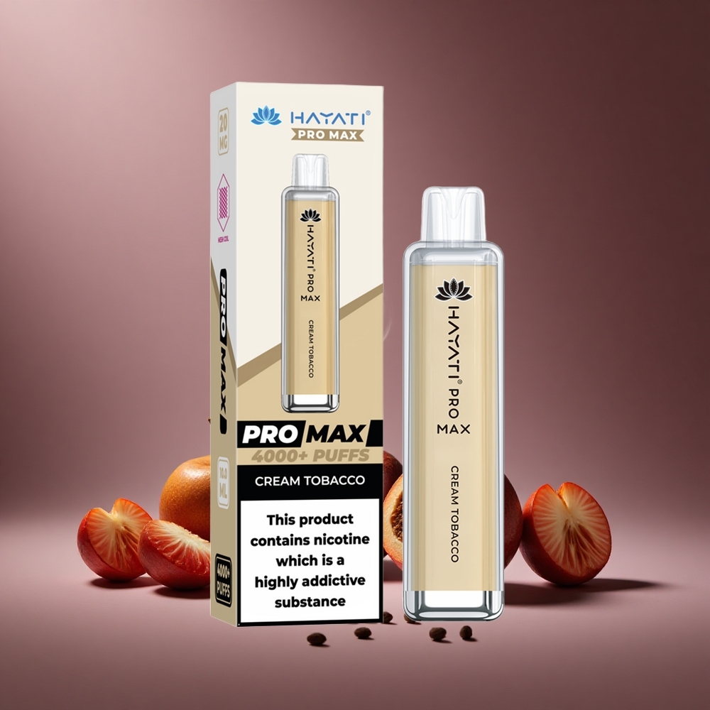 Creme Tabak Hayati Pro Max 4000 Züge Österreich Großhandel Dual 1.1 Ohm Mesh Coil