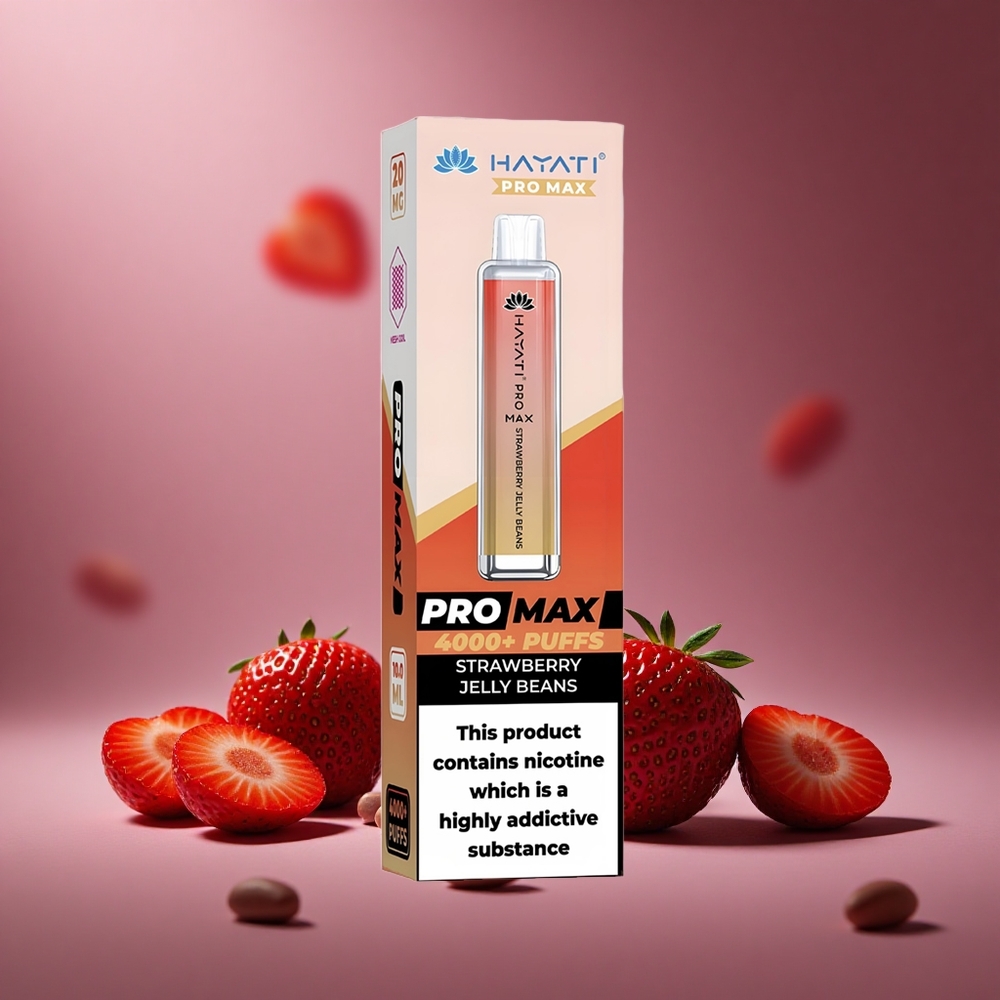 Erdbeer-Geleebohnen Hayati Pro Max 4000 Züge Österreich Großhandel Dual 1.1 Ohm Mesh Coil