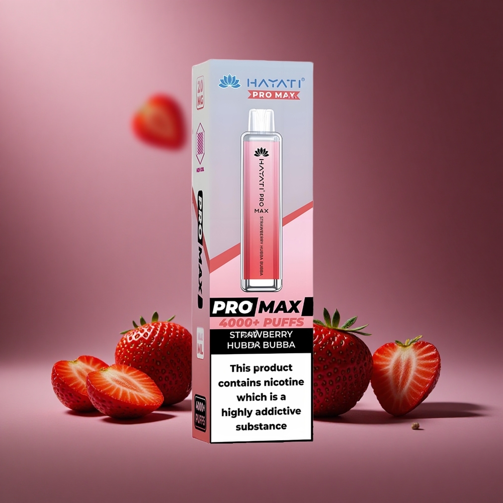 Erdbeer Hubba Bubba Hayati Pro Max 4000 Züge Österreich Großhandel Dual 1,1 Ohm Mesh Coil
