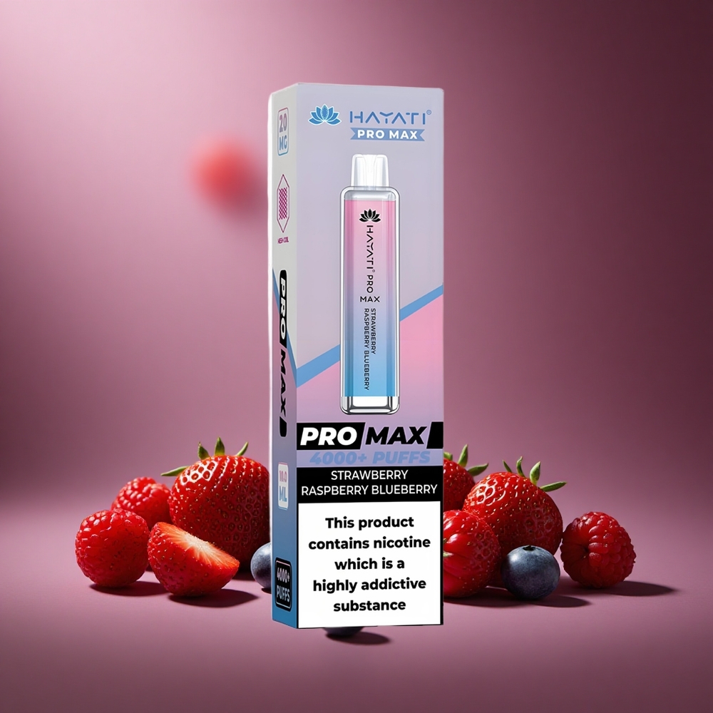 Erdbeere Himbeere Blaubeere Hayati Pro Max 4000 Züge Österreich Großhandel Dual 1.1 Ohm Mesh Coil