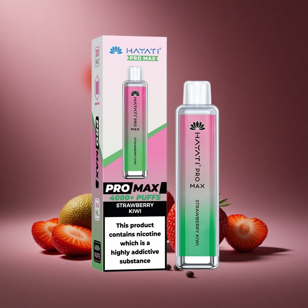 Erdbeere-Kiwi Hayati Pro Max 4000 Züge Österreich Großhandel Dual 1.1 Ohm Mesh Coil