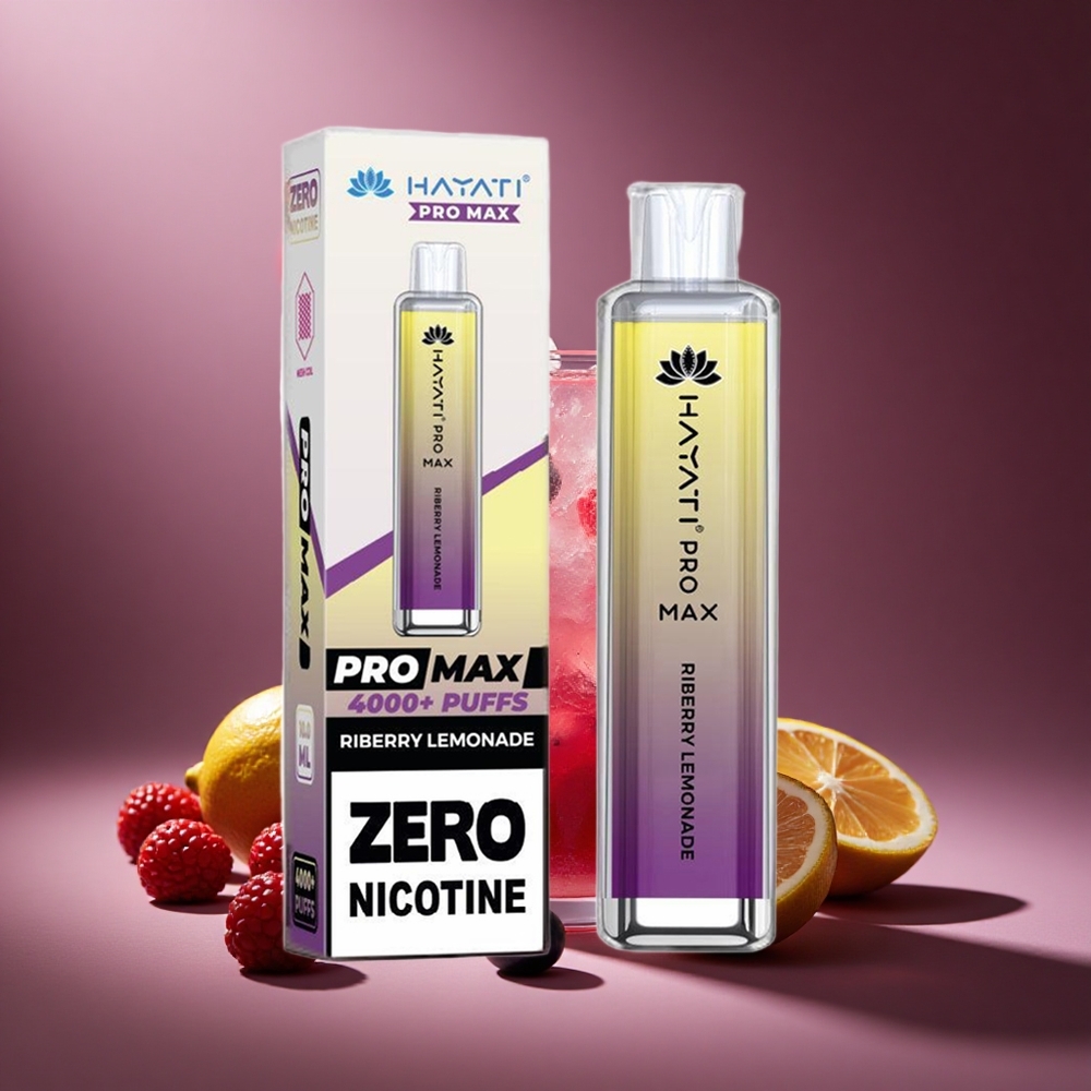 Himbeere Zitronenlimonade Hayati Pro Max 4000 Puffs Österreich Großhandel LED Licht