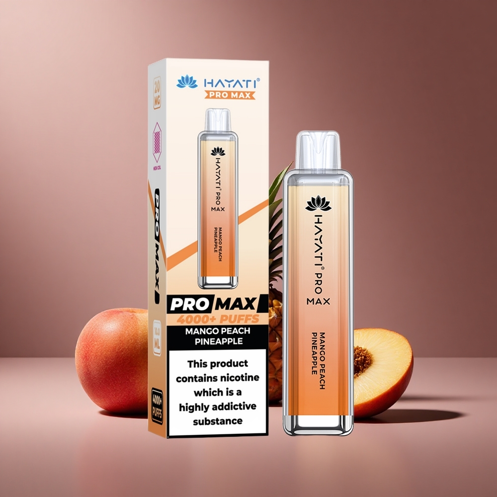 Mango Pfirsich Ananas Hayati Pro Max 4000 Puffs Österreich Großhandel Dual 1.1 Ohm Mesh Coil