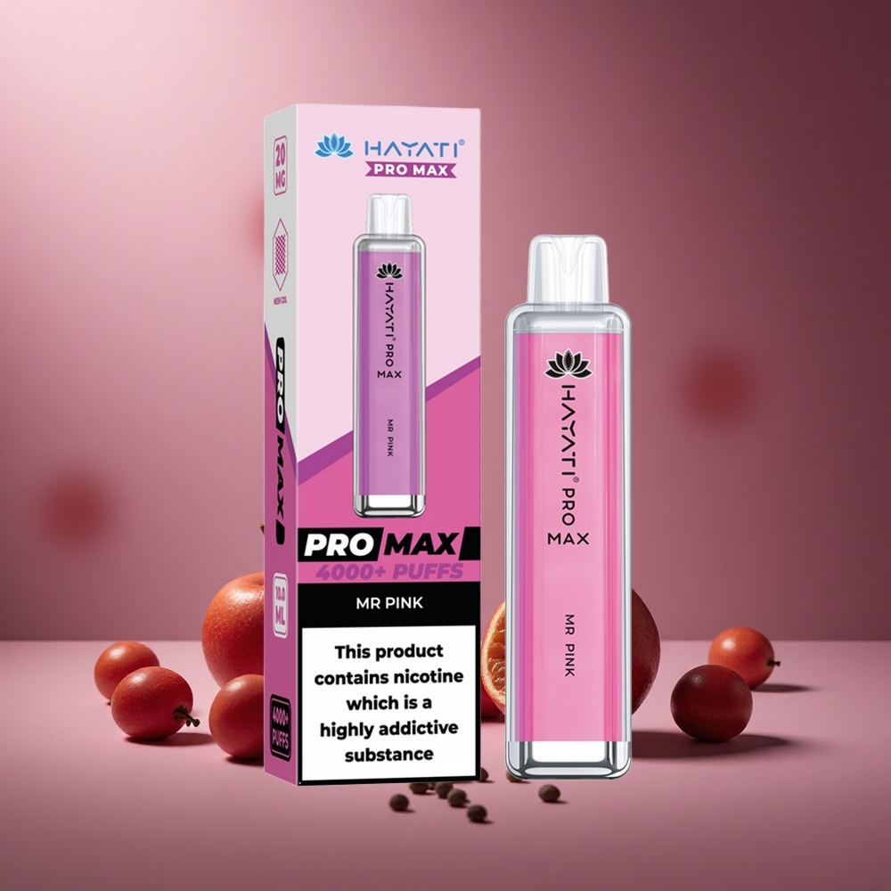 Rosa Geschmack Hayati Pro Max 4000 Züge Österreich Großhandel 1400mAh Akku