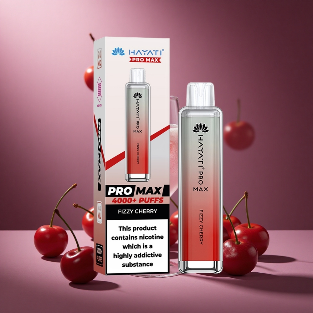 Saftige Kirsche Hayati Pro Max 4000 Züge Österreich Großhandel Dual 1.1 Ohm Mesh Coil