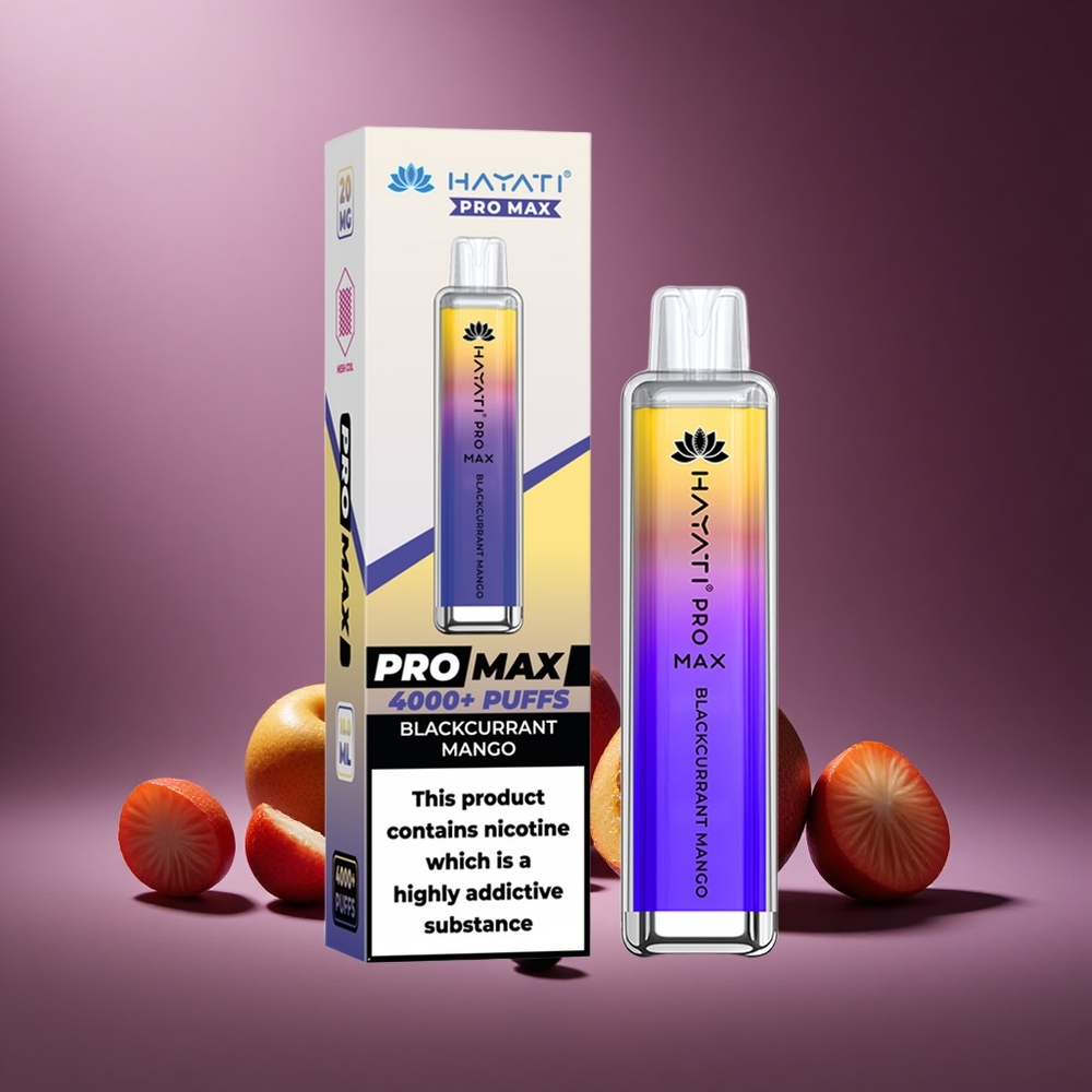 Schwarze Johannisbeere Mango Hayati Pro Max 4000 Züge Österreich Großhandel Dual 1.1 Ohm Mesh Coil
