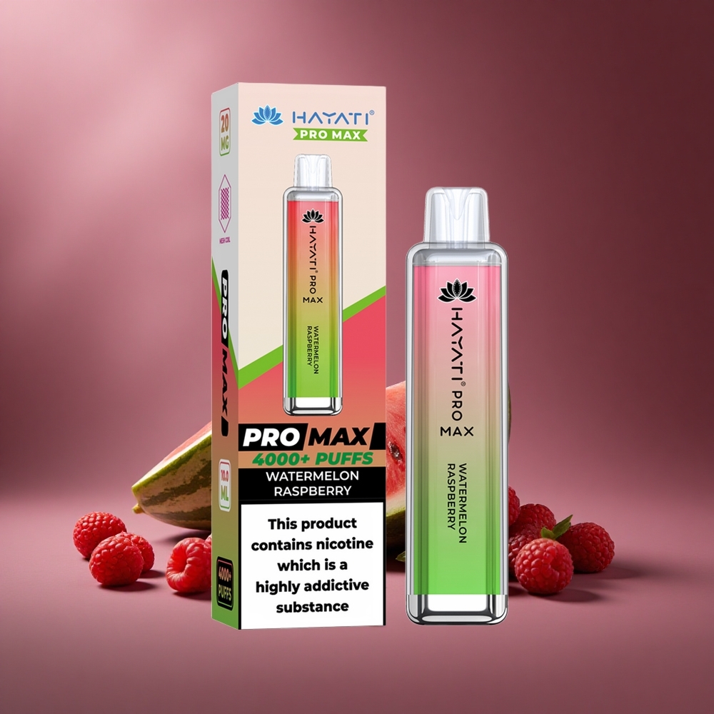 Wassermelone-Himbeere Hayati Pro Max 4000 Züge Österreich Großhandel Dual 1.1 Ohm Mesh Coil