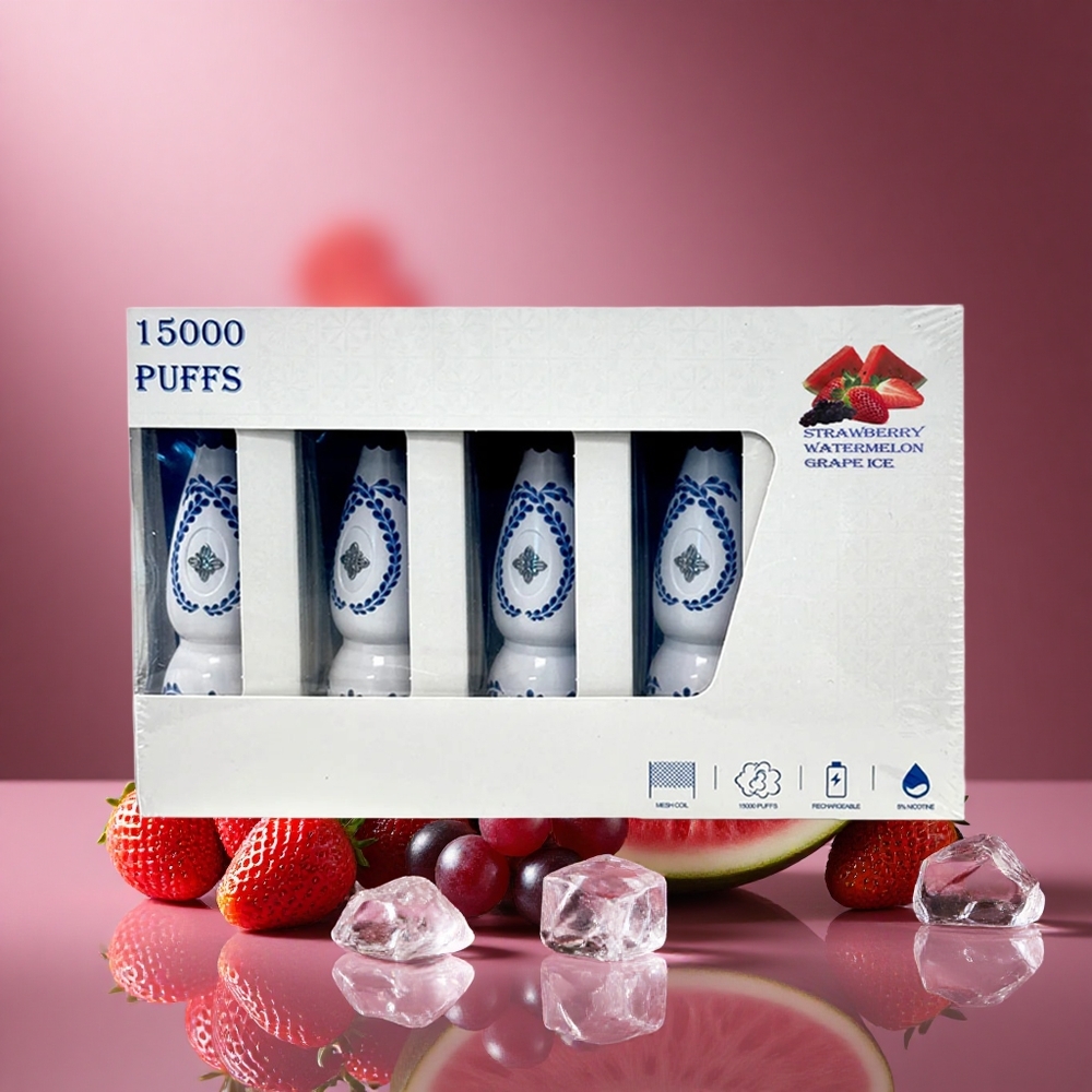 Erdbeer-Wassermelone-Traube-Eis HUMO Azul 15000 Puffs Österreich Großhandel 20mL Vorabgefüllt 5% Nikotin