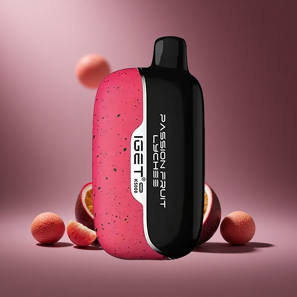 Passionfrucht Litschi IGET Moon K5000 Puffs (5000 Züge) Österreich Großhandel PC Material