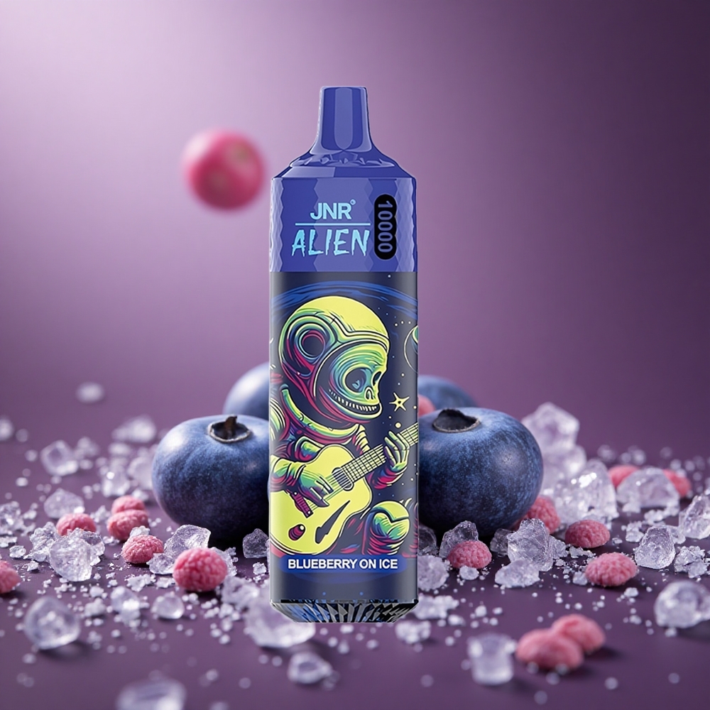 Blaubeer-Eis JNR Alien 10000 Puffs Österreich Großhandel 850mAh RGB LED