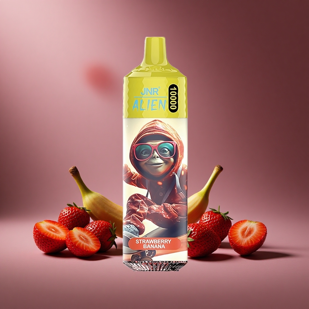 Erdbeere Banane JNR Alien 10000 Puffs Österreich Großhandel 850mAh RGB LED