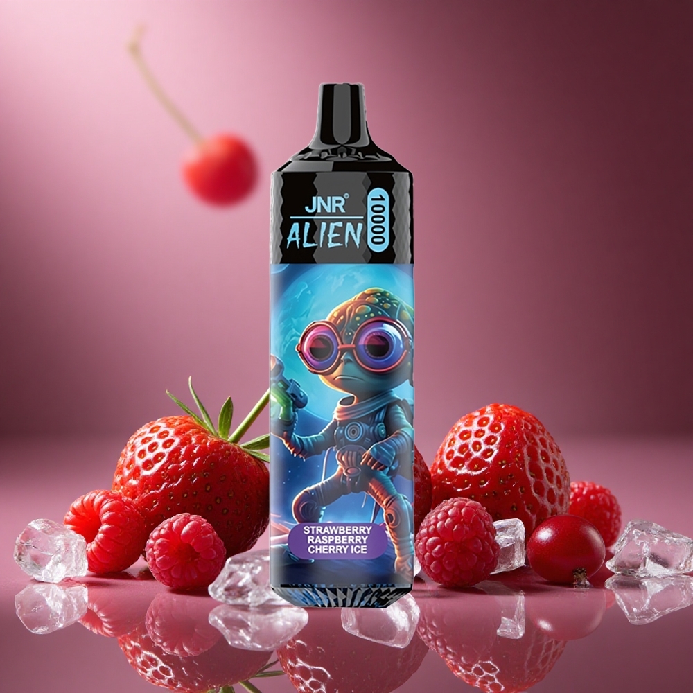 Erdbeere Himbeere Kirsche Eis JNR Alien 10000 Züge 20ml E-Liquid Österreich Großhandel RGB LED