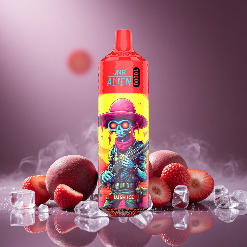 Erfrischende Eis-Kombination JNR Alien 10000 Züge Österreich Großhandel 20ml E-Liquid & RGB-LED