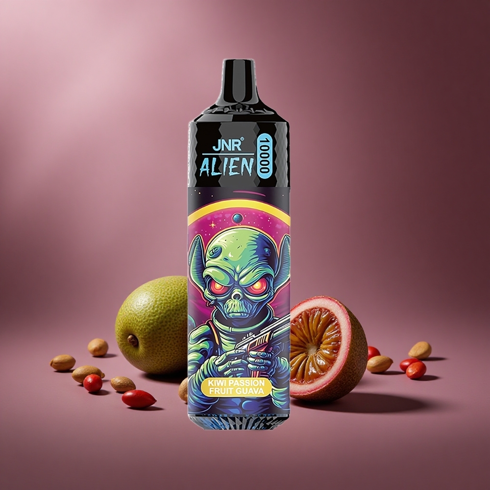 Kiwi-Maracuja-Guava JNR Alien 10000 Puffs Österreich Großhandel mit 20ml E-Liquid und RGB-LED