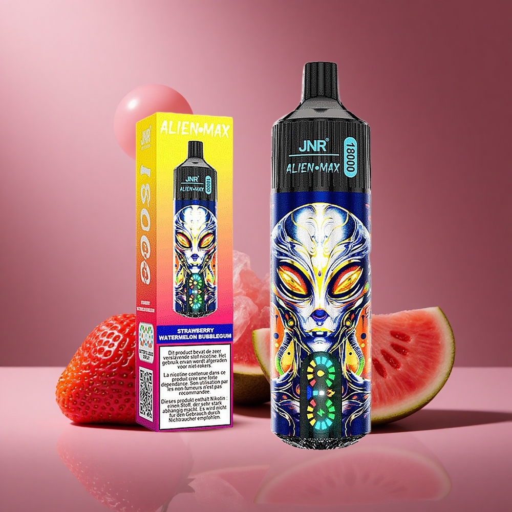 Erdbeere Wassermelone Bubblegum JNR Alien Max 18000 Züge Österreich Großhandel Dual Mesh Coil & Dual Core