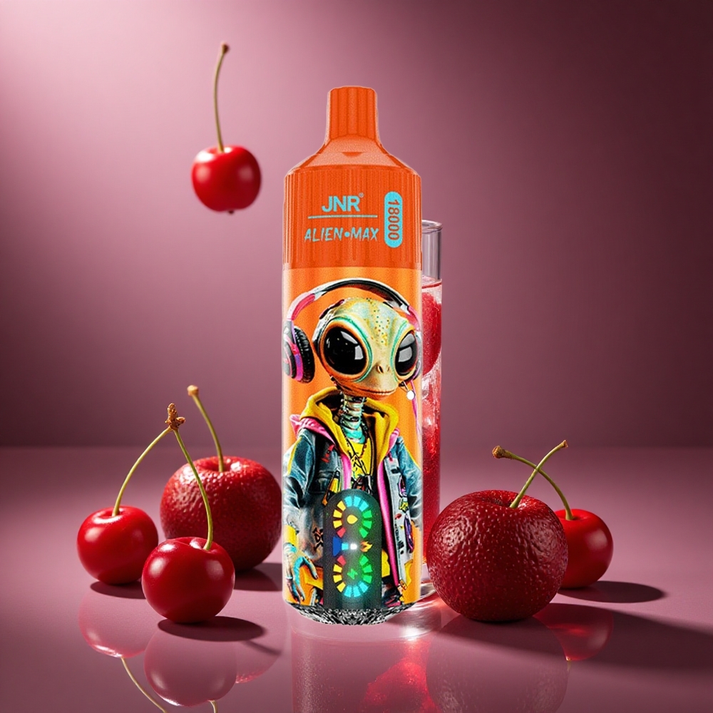 Fruchtige Kirsch-Cola JNR Alien Max 18000 Züge Österreich Großhandel Dual Mesh Coil & Dual Core