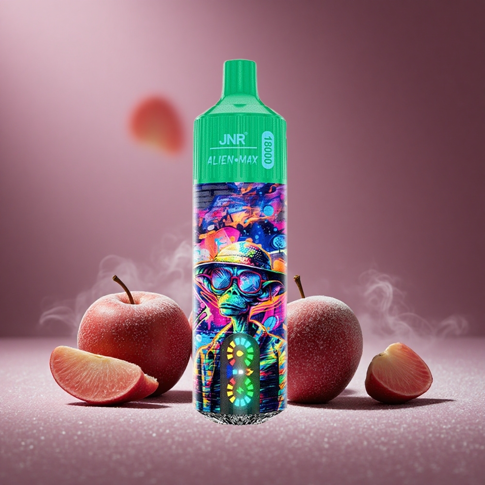 Gefrorener Apfel JNR Alien Max 18000 Züge Österreich Großhandel Smart LED Display & Dual Mesh Coil