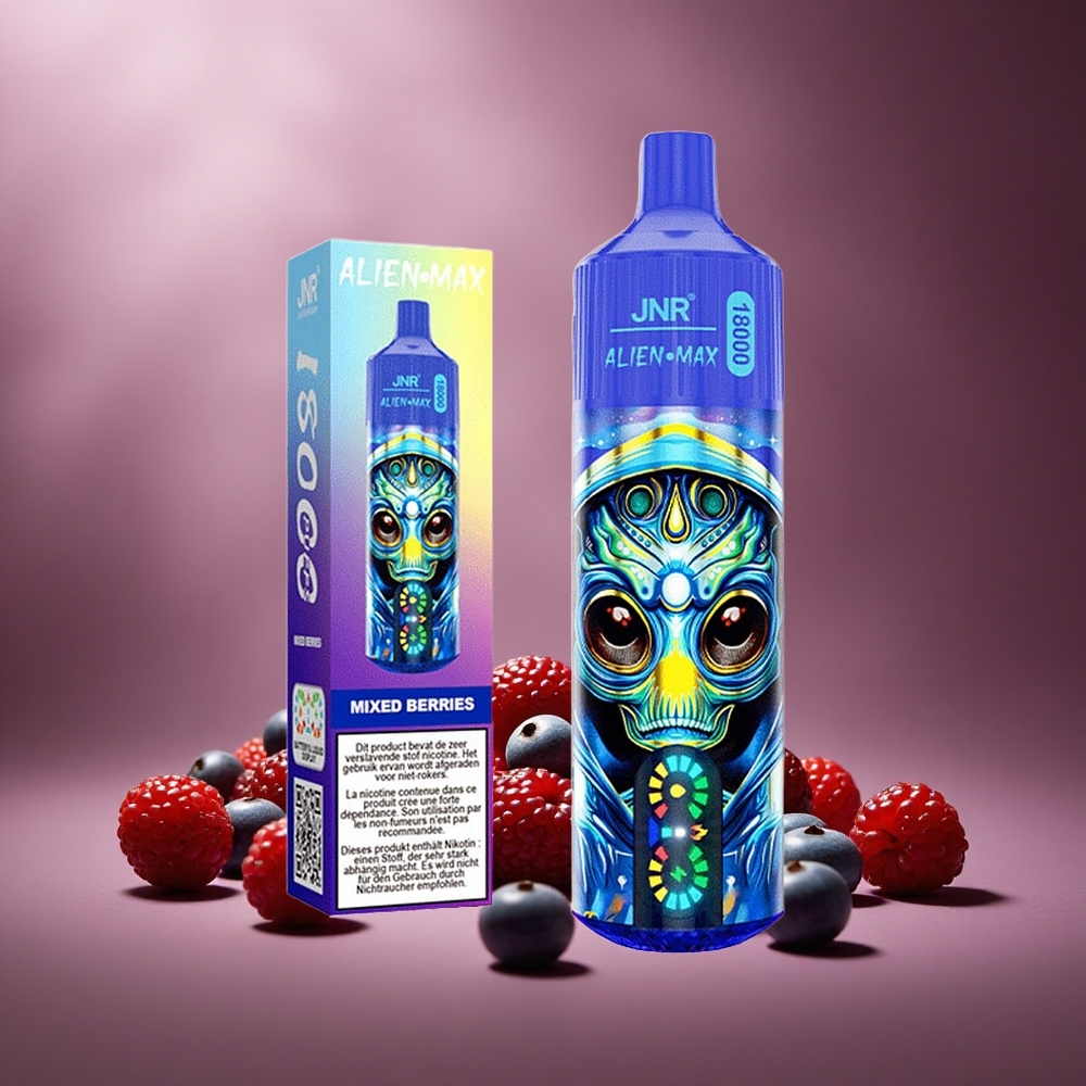 Gemischte Beeren JNR Alien Max 18000 Puffs Österreich Großhandel Smart LED Display & 28ml E-Liquid