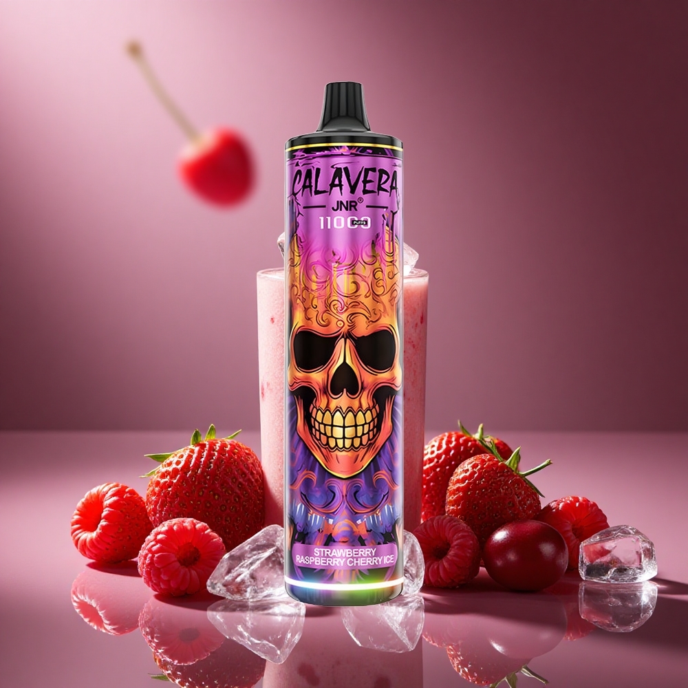 Erdbeere Himbeere Kirsche Eis JNR Calavera 11000 Puffs Österreich Großhandel Typ-C 21ml