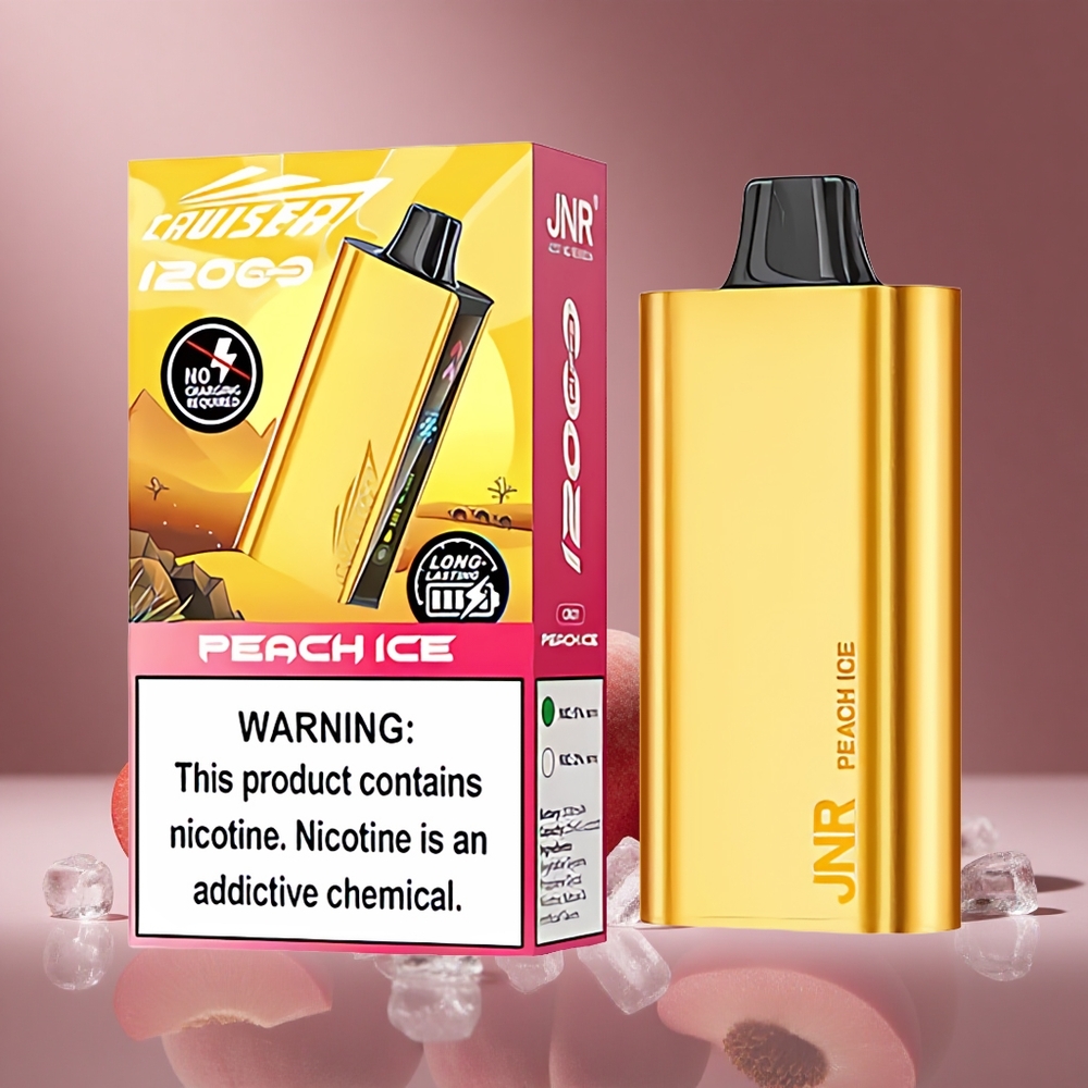 Pfirsich-Eis JNR Cruiser 12000 Züge Österreich Großhandel 3500 mAh Akku 25ml E-Liquid