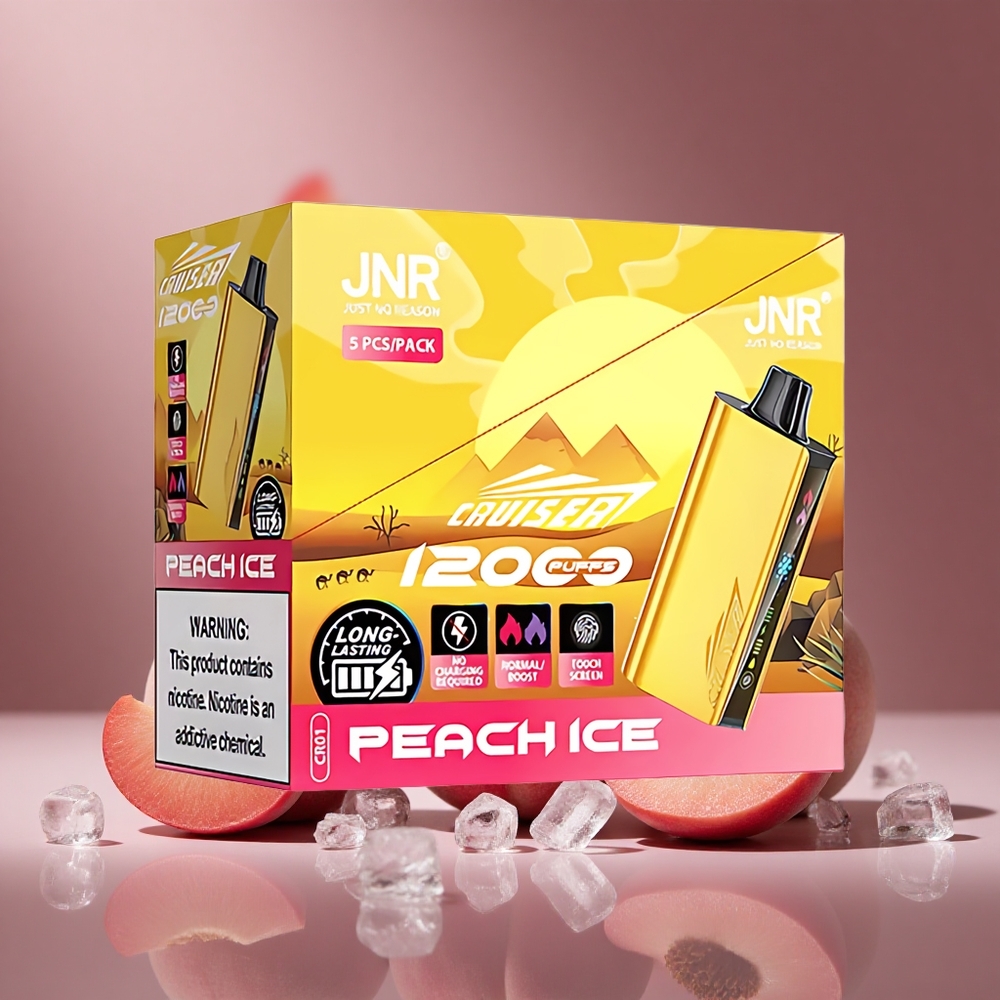 Pfirsich-Eis JNR Cruiser 12000 Züge Österreich Großhandel 3500 mAh Akku 25ml E-Liquid