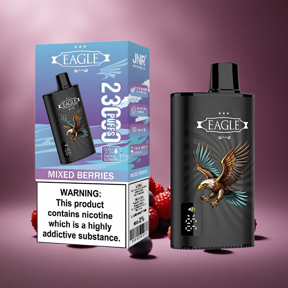 Beerenmix JNR EAGLE Smart 23000 Züge Österreich Großhandel mit Digitaldisplay & 25ml E-Liquid