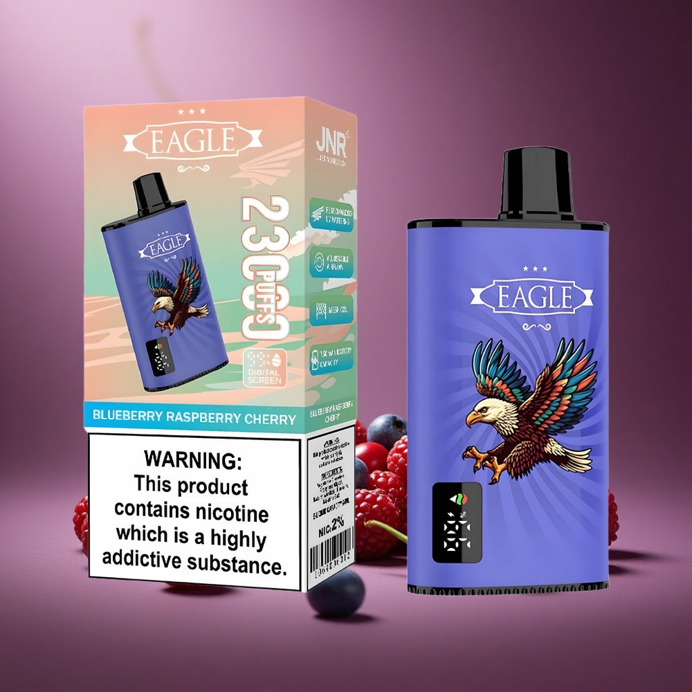 Blaubeere Himbeere Kirsche JNR EAGLE Smart 23000 Puffs Österreich Großhandel Digital Display Typ-C-Ladung