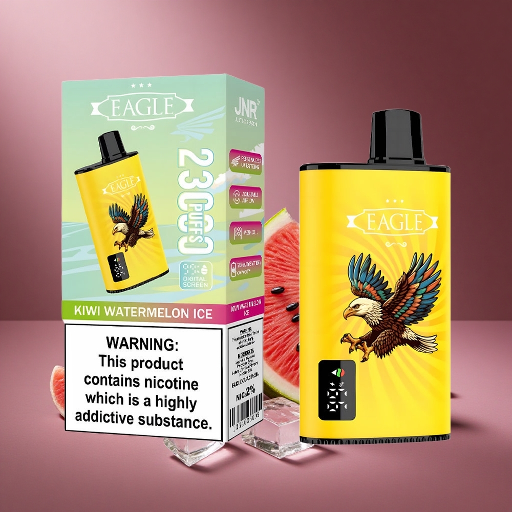 Kiwi Wassermelone Eis JNR EAGLE Smart 23000 Puffs Österreich Großhandel Digital Display 25ml e-Liquid