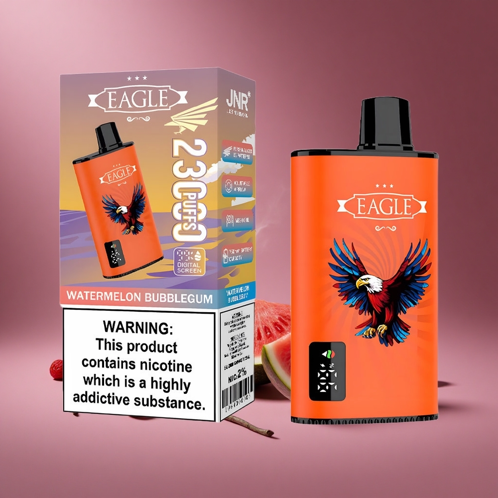 Wassermelone Bubblegum JNR EAGLE Smart 23000 Puffs Österreich Großhandel mit Digitaldisplay & 1.0ohm Mesh Coil