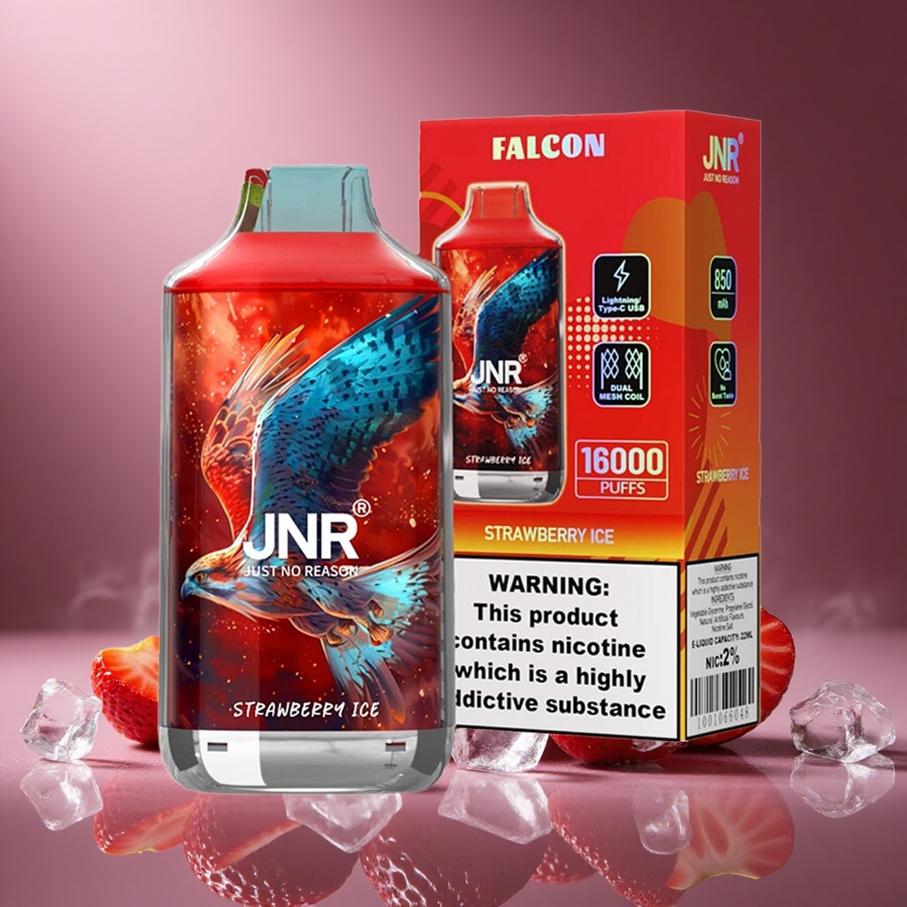 Erdbeer-Eis JNR Falcon 16000 Züge Österreich Großhandel Dual Mesh Coil