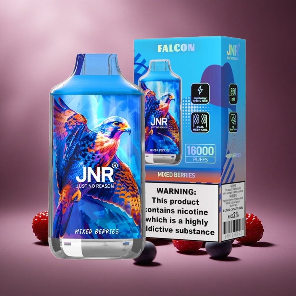 Mischbeeren JNR Falcon 16000 Züge Österreich Großhandel Dual Mesh Coil & Smart LED Display