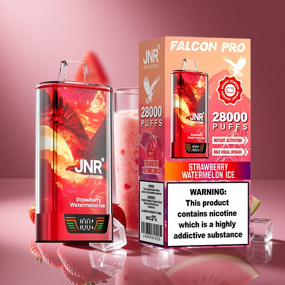 Erdbeere Wassermelone Eis JNR Falcon Pro 28000 Züge Österreich Großhandel Dual Mesh Coil