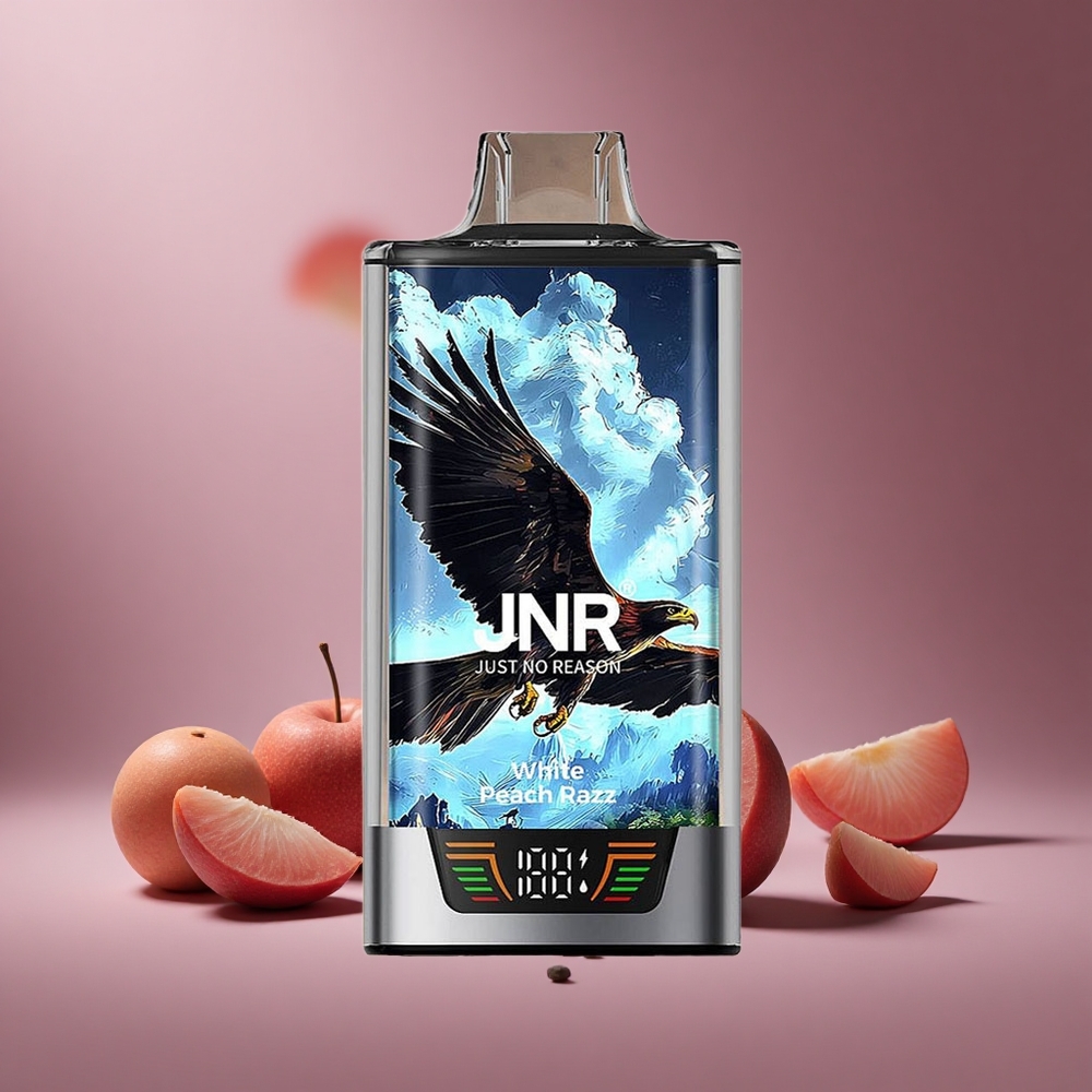 Weiße Pfirsich-Himbeere JNR Falcon Pro 28000 Züge Österreich Großhandel 30ml Dual Mesh Coil