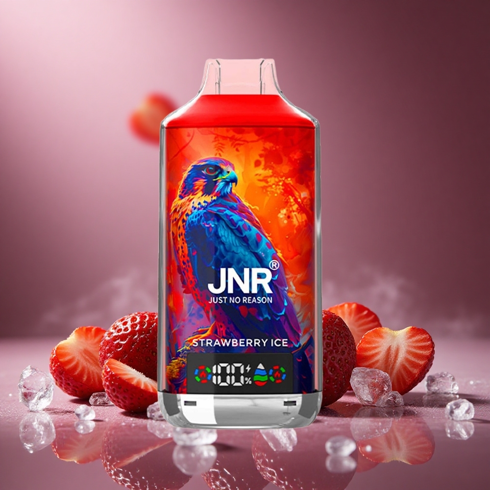 Erdbeer-Eis JNR Falcon X 18000 Züge Österreich Großhandel Dual Mesh Coil & Dual Core