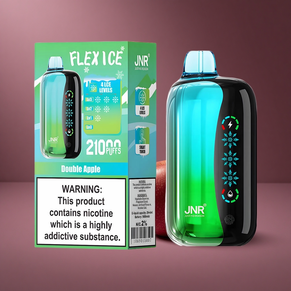 Doppelapfel JNR Flex Ice 21000 Puffs Österreich Großhandel 26ml E-Liquid 1.2 Ohm Dual Mesh