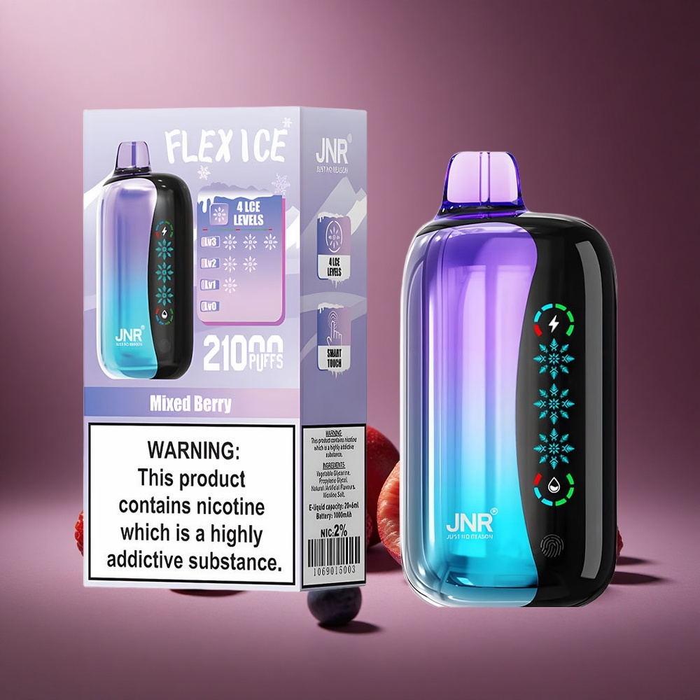 Gemischte Beeren JNR Flex Ice 21000 Züge Österreich Großhandel Einstellbare Kühlung & Touchscreen